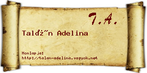 Talán Adelina névjegykártya